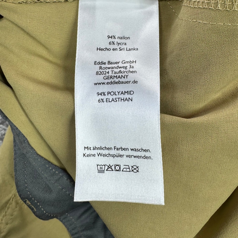 Eddie Bauer First Ascent Mens 35x30 Convertible Zip Off Hiking Pants Tan Khaki‎ - Picture 4 of 11